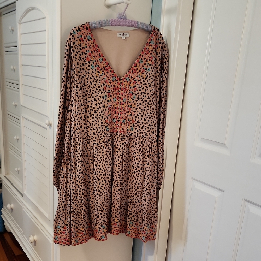 Floral V-Neck Mini Dress
